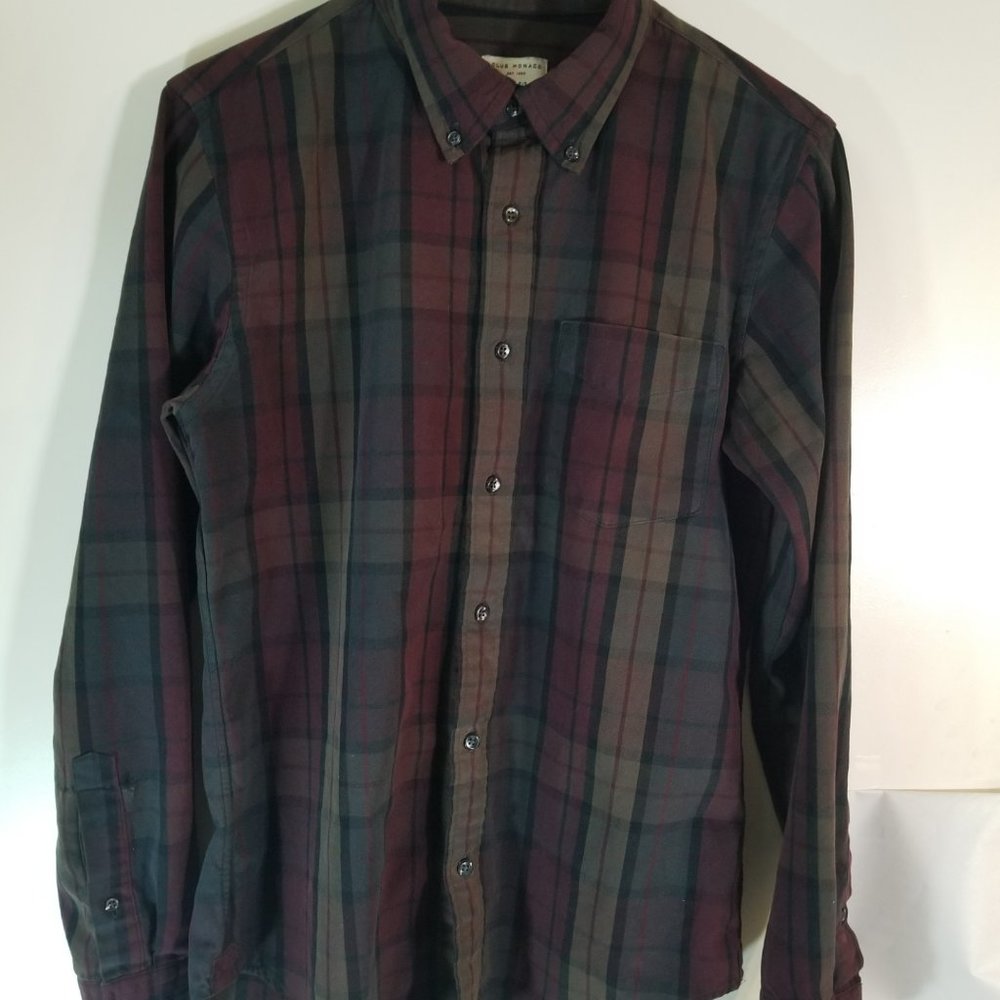 Club Monaco Slim Fit Striped Long Sleeve Button Down Shirt Size Small